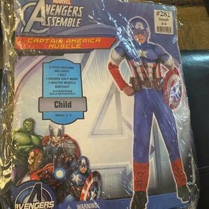 Avengers Captain America muscles  kids dress up Halloween costume